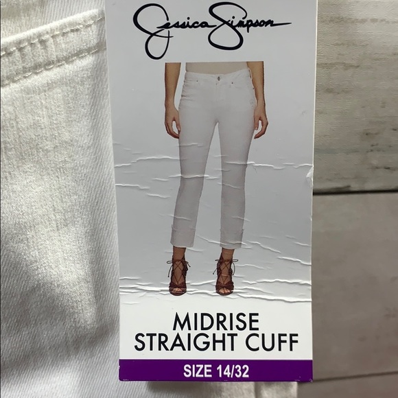 NWT Jessica Simpson Midrise White Jeans - Picture 3 of 6